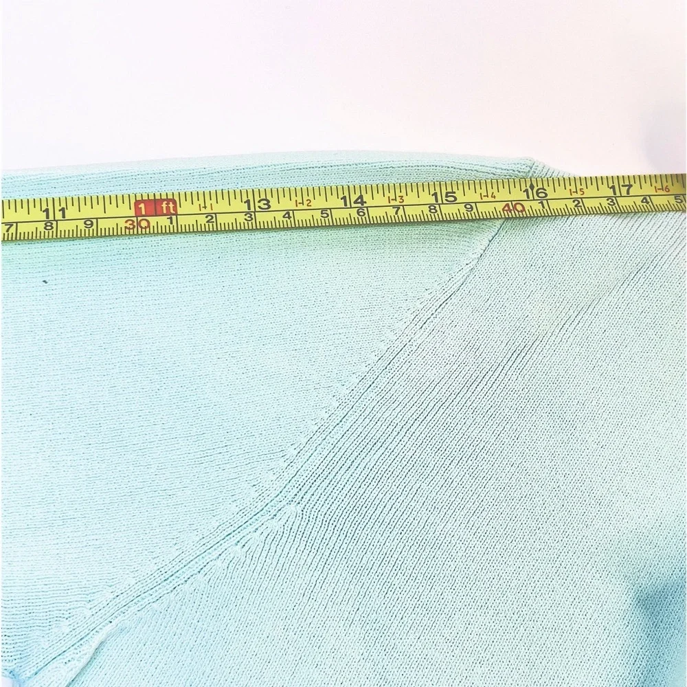 Joseph A Sky Blue Knit Hem Blouse - Picture 12 of 13